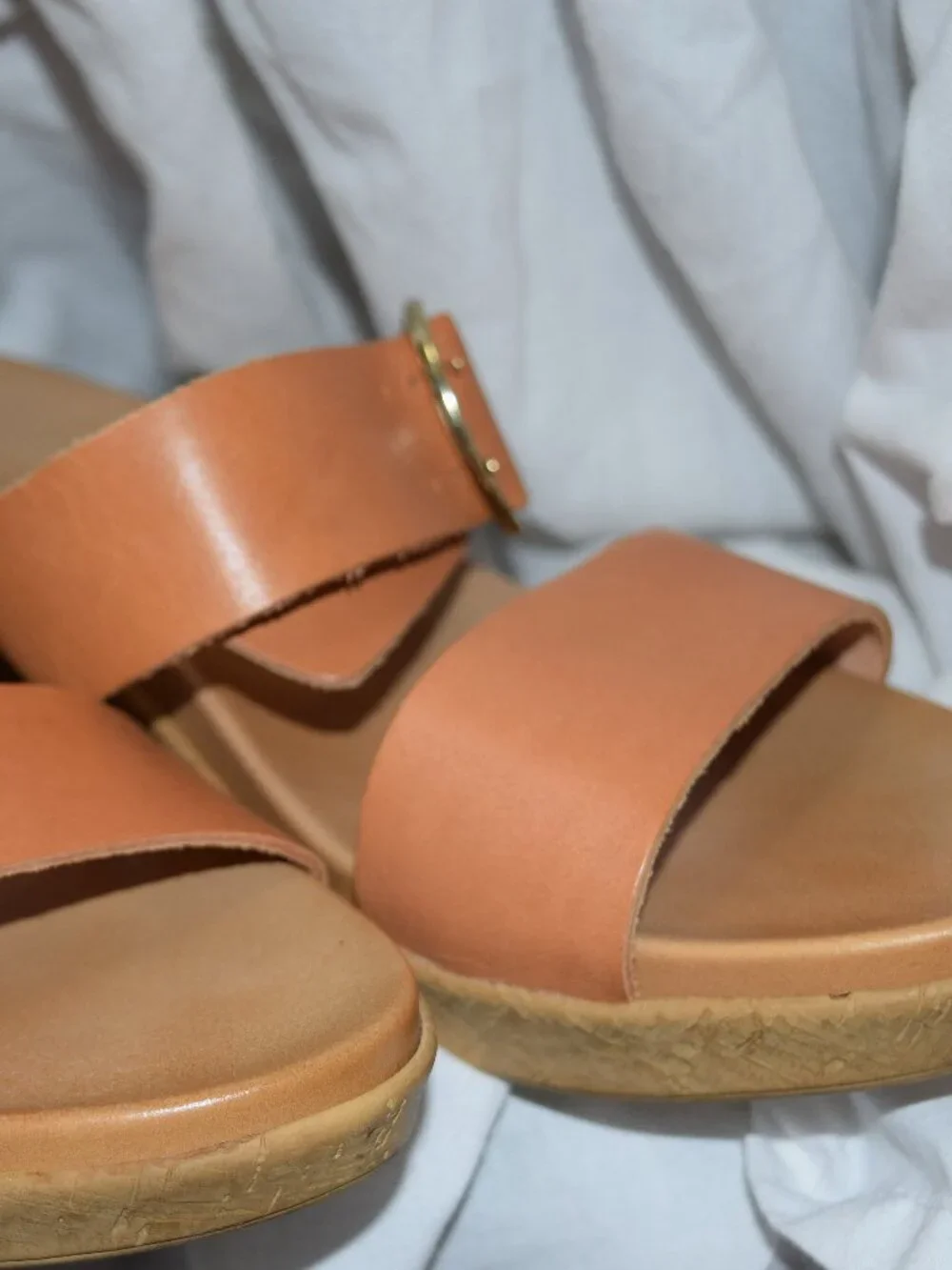 Mariella Made In Italy Women's Brown Leather Wedge Slip-On Size 10M